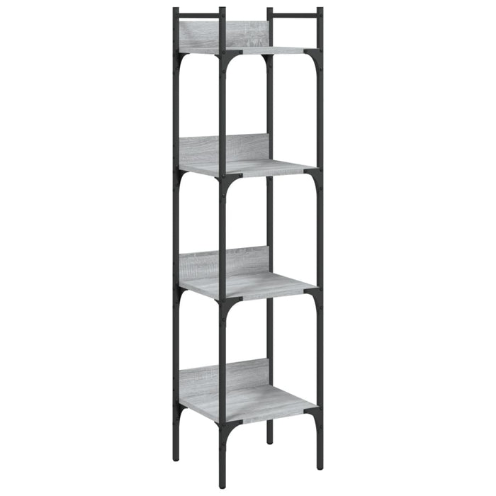 Bibliotecă 4 niveluri, gri sonoma 35x30x138,5 cm lemn prelucrat - WALTI WALTI