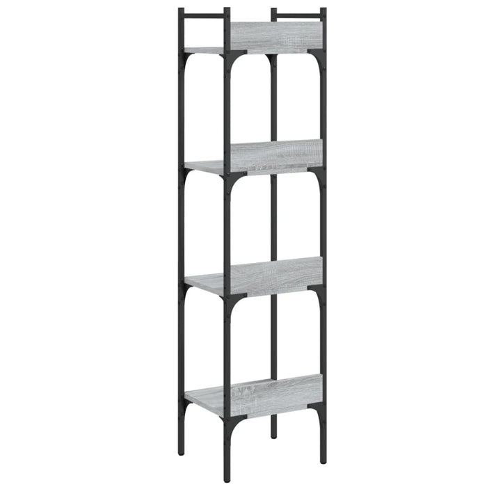 Bibliotecă 4 niveluri, gri sonoma 35x30x138,5 cm lemn prelucrat - WALTI WALTI
