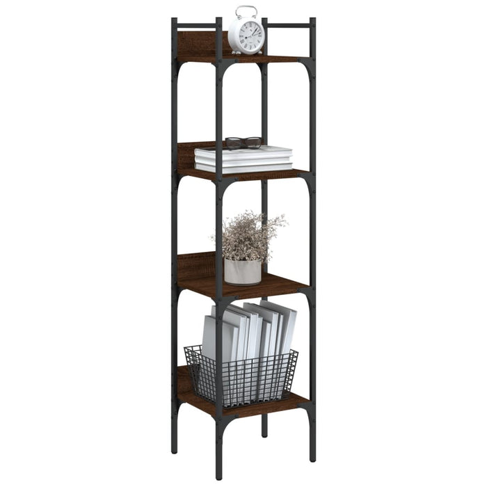 Bibliotecă 4 niveluri stejar maro 35x30x138,5 cm lemn prelucrat - WALTI WALTI
