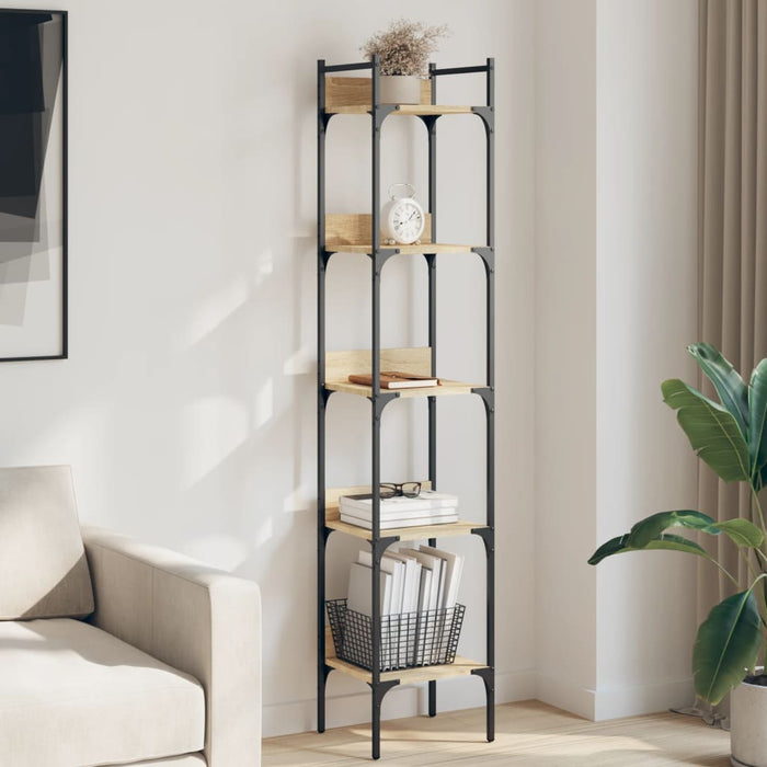 Bibliotecă 5 niveluri stejar sonoma 35x30x174 cm lemn prelucrat WALTI