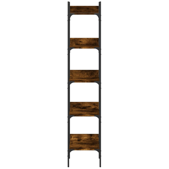 Bibliotecă 5 niveluri stejar afumat 35x30x174 cm lemn prelucrat WALTI