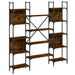 Bibliotecă, stejar fumuriu, 155,5x24x166,5 cm, lemn prelucrat - WALTI WALTI