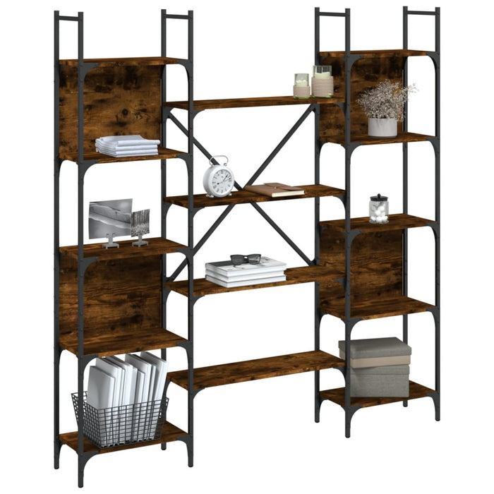 Bibliotecă, stejar fumuriu, 155,5x24x166,5 cm, lemn prelucrat - WALTI WALTI