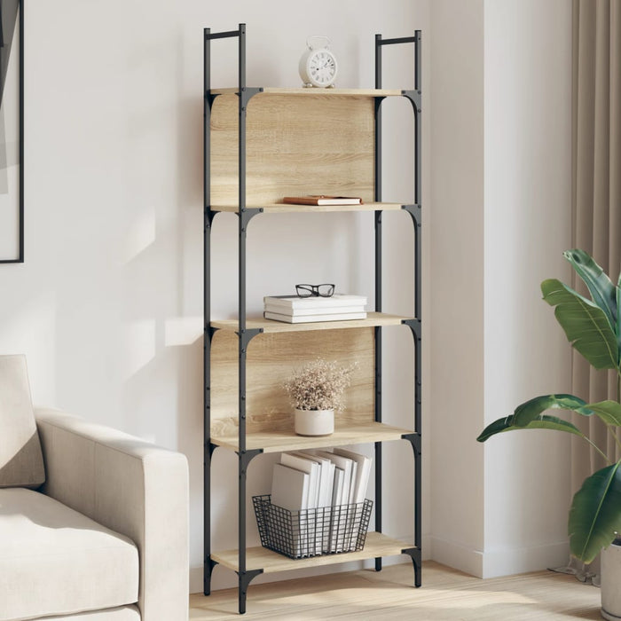 Bibliotecă 5 niveluri, stejar sonoma, 60,5x24x166,5 cm WALTI