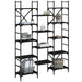 Bibliotecă, negru, 127,5x28,5x172,5 cm, lemn prelucrat - WALTI WALTI