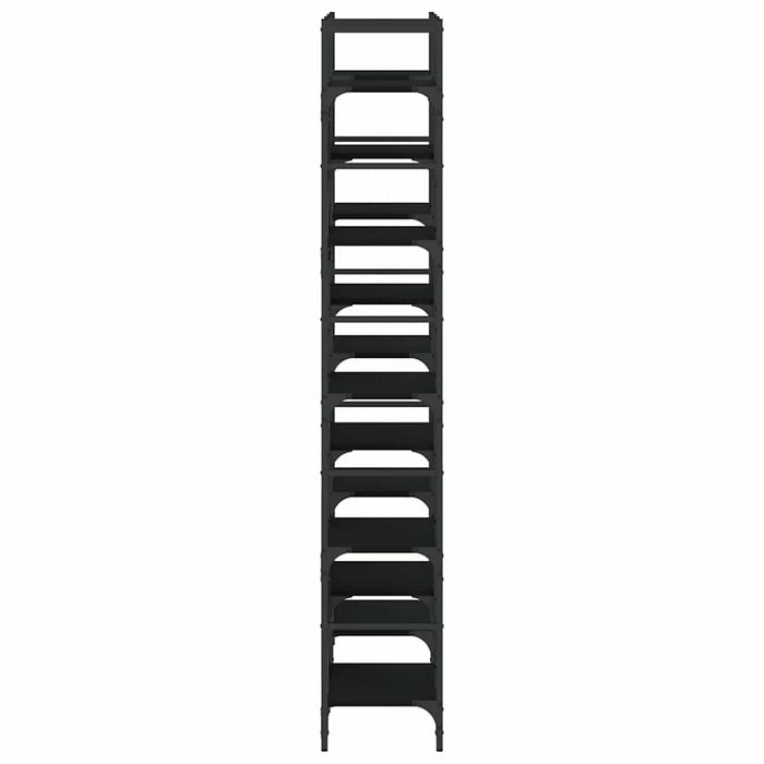 Bibliotecă, negru, 127,5x28,5x172,5 cm, lemn prelucrat - WALTI WALTI