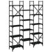 Bibliotecă, negru, 127,5x28,5x172,5 cm, lemn prelucrat - WALTI WALTI