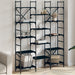 Bibliotecă, negru, 127,5x28,5x172,5 cm, lemn prelucrat - WALTI WALTI