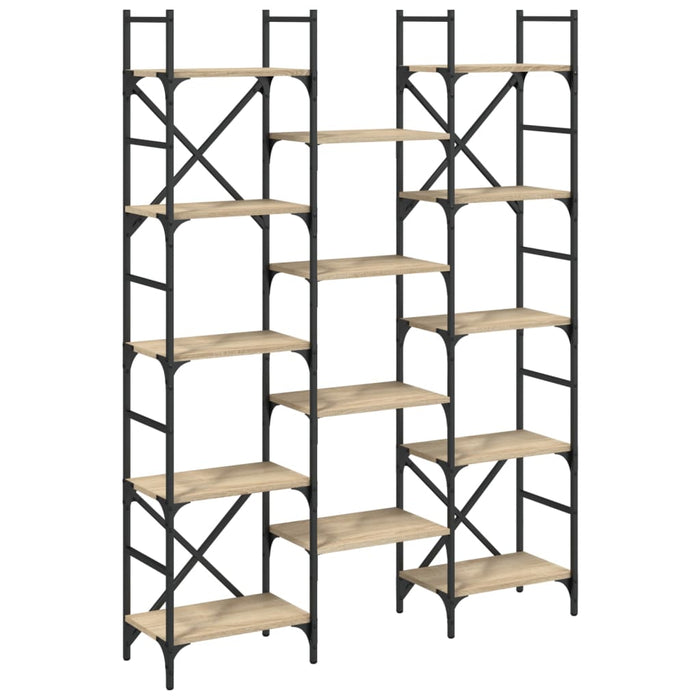 Bibliotecă, stejar sonoma, 127,5x28,5x172,5 cm, lemn prelucrat WALTI