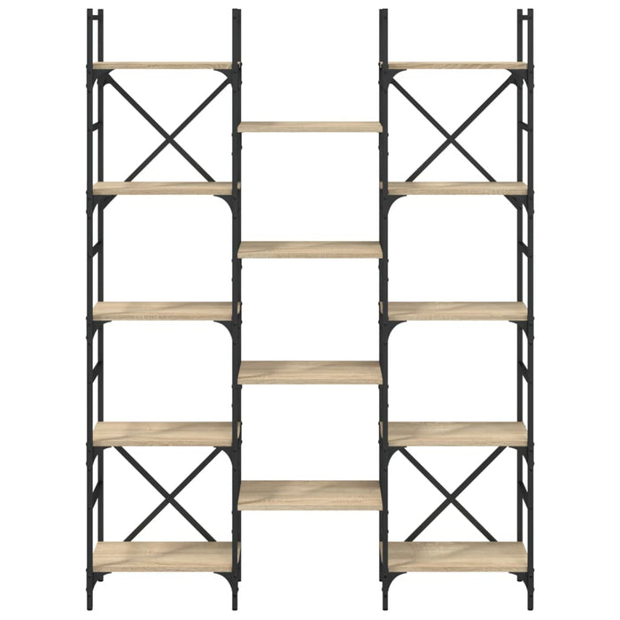 Bibliotecă, stejar sonoma, 127,5x28,5x172,5 cm, lemn prelucrat WALTI