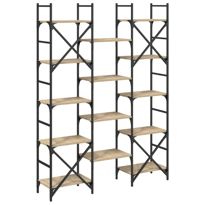 Bibliotecă, stejar sonoma, 127,5x28,5x172,5 cm, lemn prelucrat WALTI