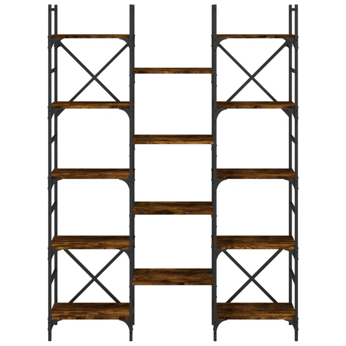 Bibliotecă, stejar fumuriu, 127,5x28,5x172,5 cm, lemn prelucrat WALTI