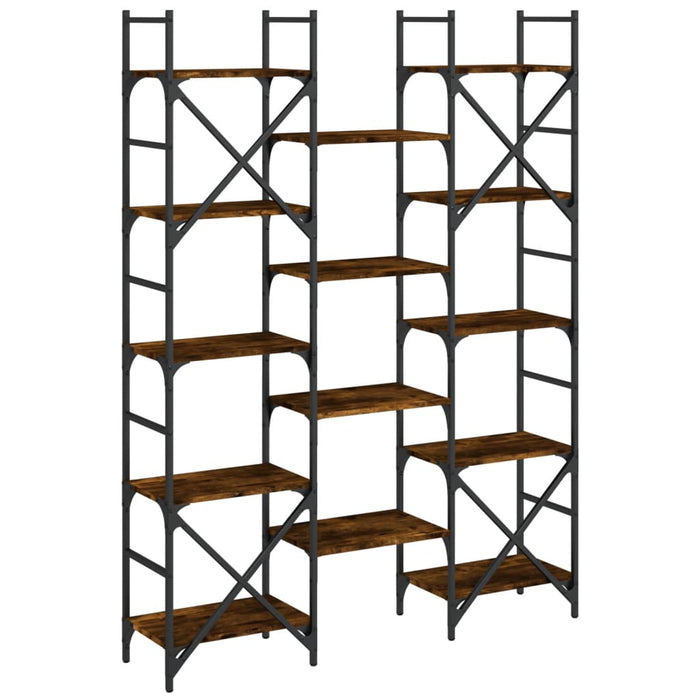 Bibliotecă, stejar fumuriu, 127,5x28,5x172,5 cm, lemn prelucrat WALTI