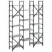 Bibliotecă, gri sonoma, 127,5x28,5x172,5 cm, lemn prelucrat - WALTI WALTI