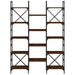 Bibliotecă, stejar maro, 127,5x28,5x172,5 cm, lemn prelucrat - WALTI WALTI