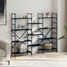 Bibliotecă, negru, 160x28,5x136,5 cm, lemn prelucrat - WALTI WALTI