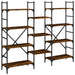 Bibliotecă, stejar fumuriu, 160x28,5x136,5 cm, lemn prelucrat - WALTI WALTI