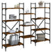 Bibliotecă, stejar fumuriu, 160x28,5x136,5 cm, lemn prelucrat - WALTI WALTI