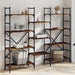 Bibliotecă, stejar fumuriu, 160x28,5x136,5 cm, lemn prelucrat - WALTI WALTI