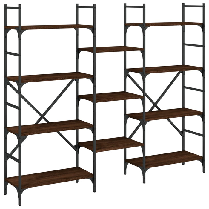 Bibliotecă, stejar maro, 160x28,5x136,5 cm, lemn prelucrat - WALTI WALTI