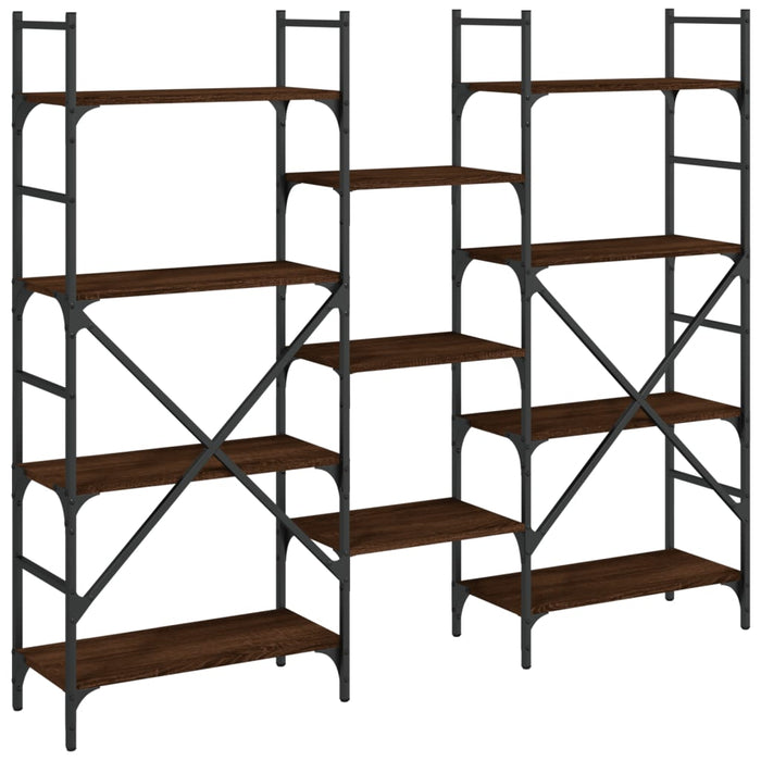 Bibliotecă, stejar maro, 160x28,5x136,5 cm, lemn prelucrat - WALTI WALTI