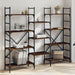 Bibliotecă, stejar maro, 160x28,5x136,5 cm, lemn prelucrat - WALTI WALTI