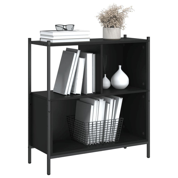 Bibliotecă, negru, 72x28x77,5 cm, lemn prelucrat - WALTI WALTI