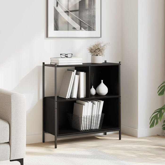 Bibliotecă, negru, 72x28x77,5 cm, lemn prelucrat - WALTI WALTI