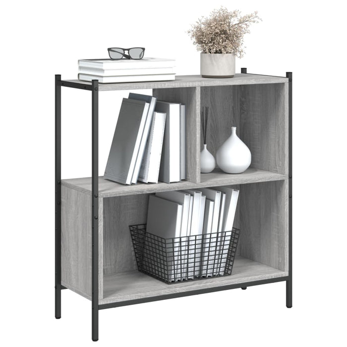 Bibliotecă, gri sonoma, 72x28x77,5 cm, lemn prelucrat - WALTI WALTI