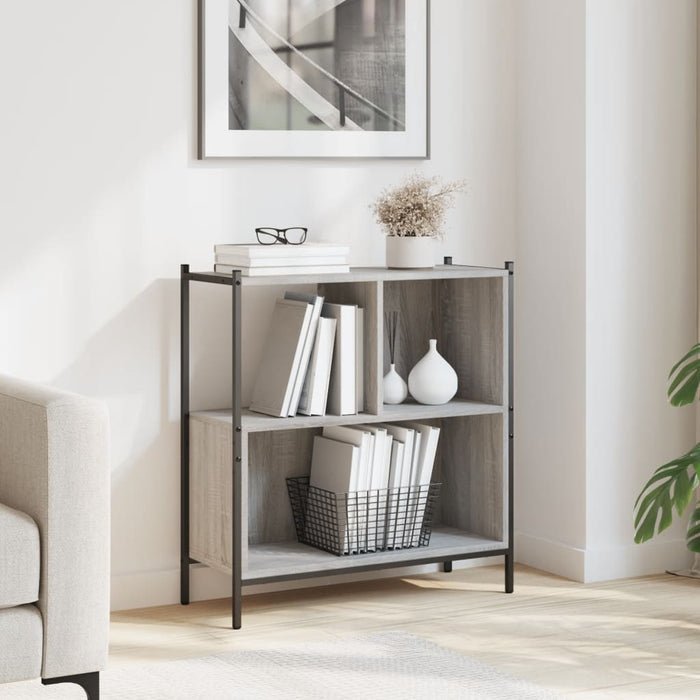 Bibliotecă, gri sonoma, 72x28x77,5 cm, lemn prelucrat - WALTI WALTI