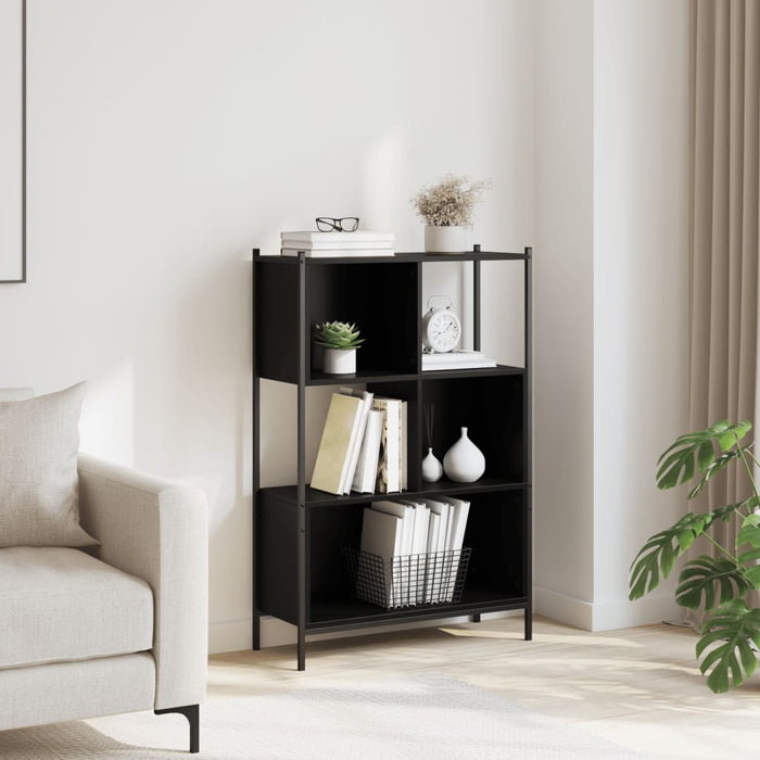 Bibliotecă, negru, 72x28x109 cm, lemn prelucrat - WALTI WALTI