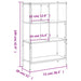 Bibliotecă, negru, 72x28x109 cm, lemn prelucrat - WALTI WALTI