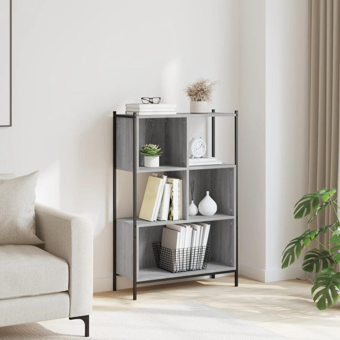 Bibliotecă, gri sonoma, 72x28x109 cm, lemn prelucrat - WALTI WALTI