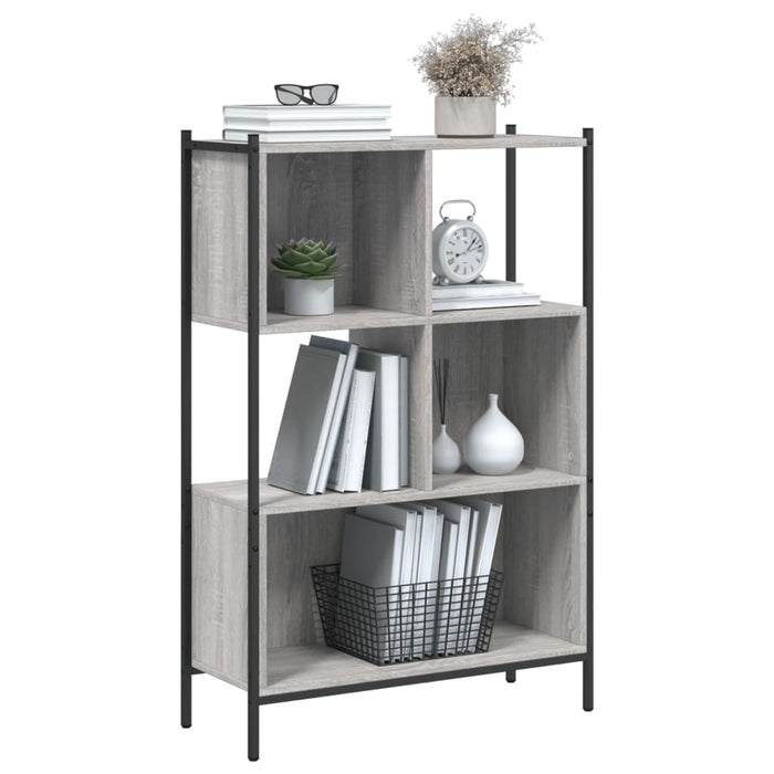 Bibliotecă, gri sonoma, 72x28x109 cm, lemn prelucrat - WALTI WALTI