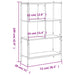 Bibliotecă, gri sonoma, 72x28x109 cm, lemn prelucrat - WALTI WALTI