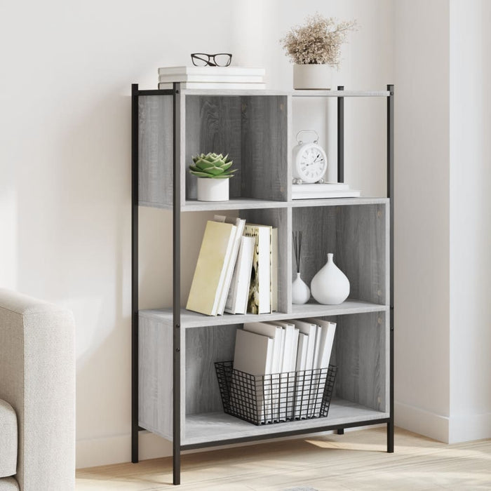 Bibliotecă, gri sonoma, 72x28x109 cm, lemn prelucrat - WALTI WALTI
