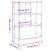 Bibliotecă, stejar maro, 72x28x109 cm, lemn prelucrat - WALTI WALTI