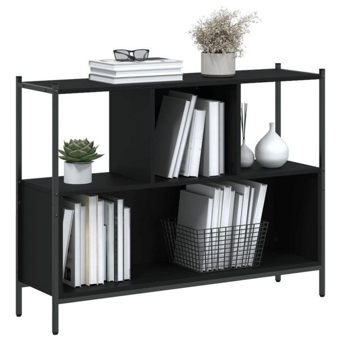 Bibliotecă, negru, 102x28x77,5 cm, lemn prelucrat WALTI