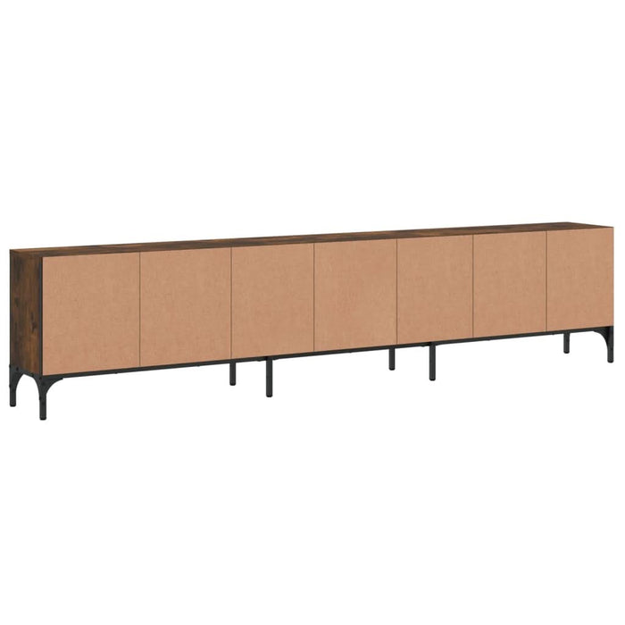 Comodă TV cu sertar, stejar fumuriu 200x25x44 cm lemn prelucrat - WALTI WALTI