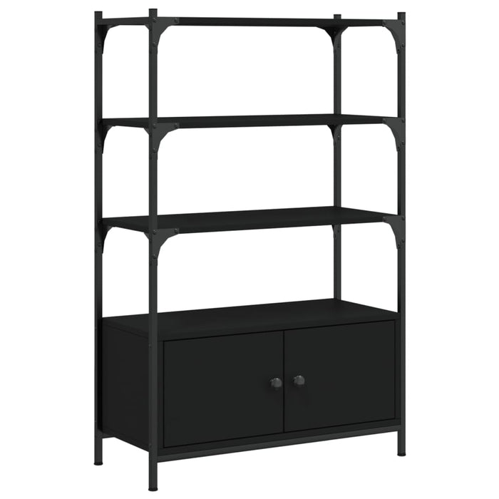 Bibliotecă cu 3 niveluri, negru, 70x30x109,5 cm lemn prelucrat WALTI