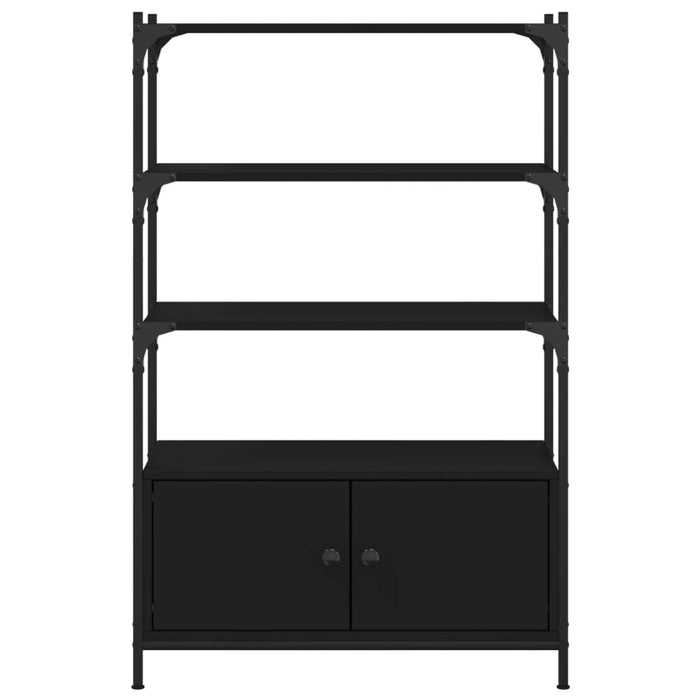 Bibliotecă cu 3 niveluri, negru, 70x30x109,5 cm lemn prelucrat WALTI