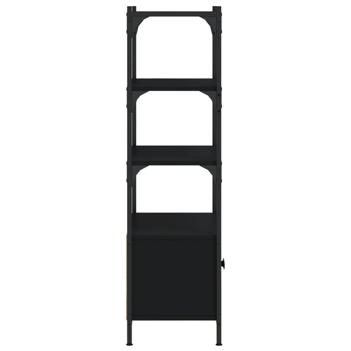 Bibliotecă cu 3 niveluri, negru, 70x30x109,5 cm lemn prelucrat WALTI