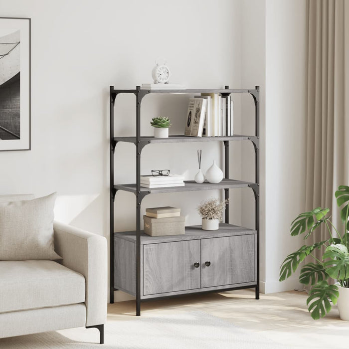 Bibliotecă 3 niveluri gri sonoma 70x30x109,5 cm, lemn prelucrat WALTI