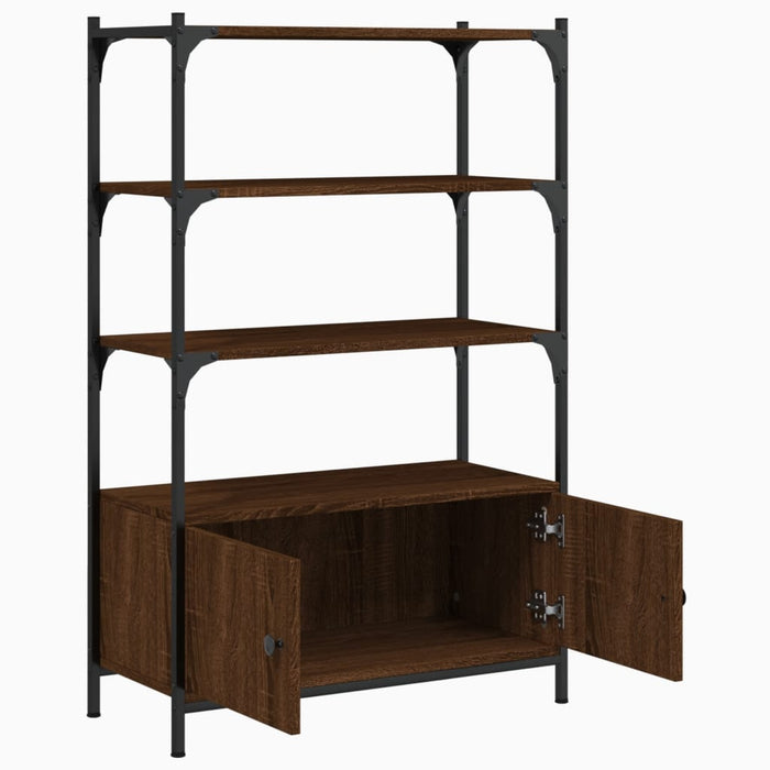 Bibliotecă 3 niveluri stejar maro 70x30x109,5 cm lemn prelucrat WALTI