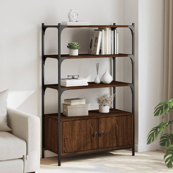 Bibliotecă 3 niveluri stejar maro 70x30x109,5 cm lemn prelucrat WALTI