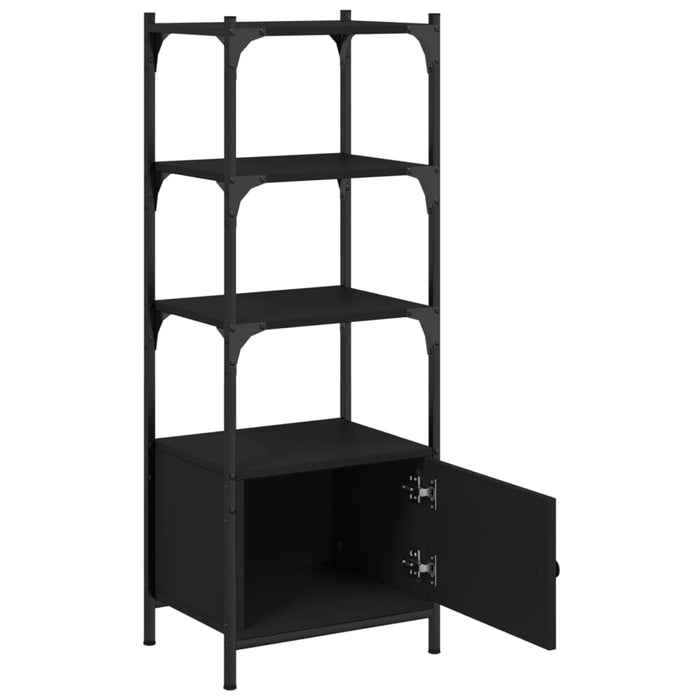 Bibliotecă cu 3 niveluri, negru, 41x30x109,5 cm, lemn prelucrat - WALTI WALTI