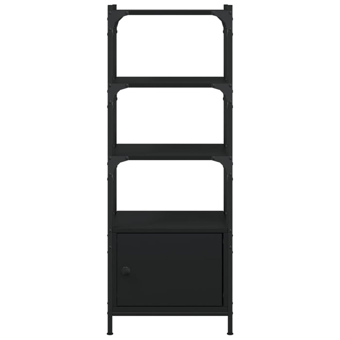 Bibliotecă cu 3 niveluri, negru, 41x30x109,5 cm, lemn prelucrat - WALTI WALTI