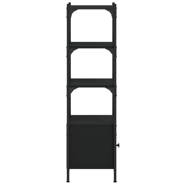 Bibliotecă cu 3 niveluri, negru, 41x30x109,5 cm, lemn prelucrat - WALTI WALTI