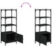 Bibliotecă cu 3 niveluri, negru, 41x30x109,5 cm, lemn prelucrat - WALTI WALTI