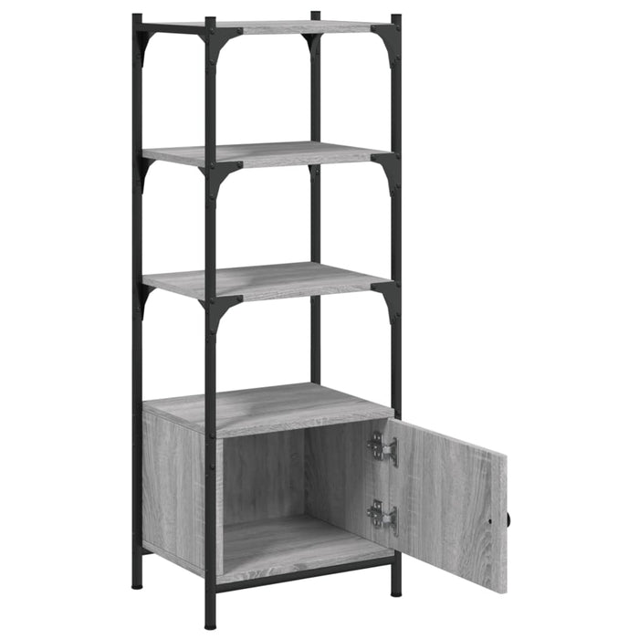 Bibliotecă 3 niveluri gri sonoma 41x30x109,5 cm, lemn prelucrat - WALTI WALTI